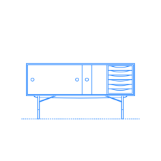 Furniture Credenzas Finn Juhl Credenza Craft Design Svg File, Free Vectors File